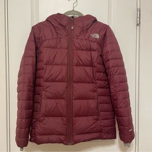 The North Face 550 puffer in burgundy/maroon, girls XL but fits women’s S-M.